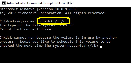 通过检查磁盘修复Page_Fault_In_Nonpaged_Area